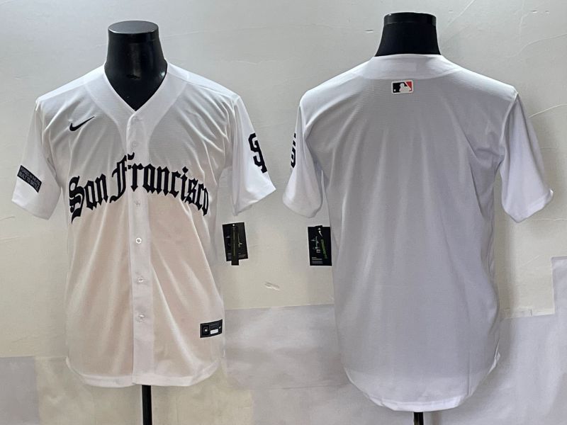 Men 2025 San Francisco Giants Blank White Five generations Joint Name Nike MLB Jersey style 3->san francisco giants->MLB Jersey